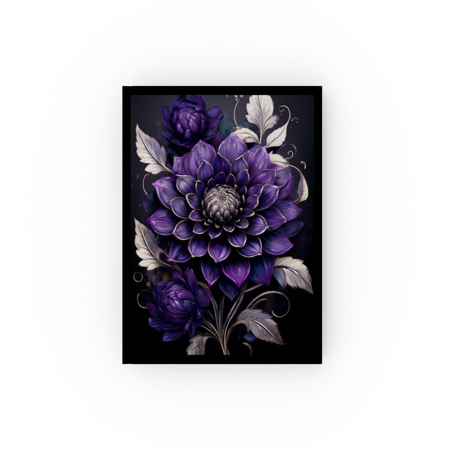 Hard Backed Journal - Violet Melody Floral Design - Dahlia Dreams Collection