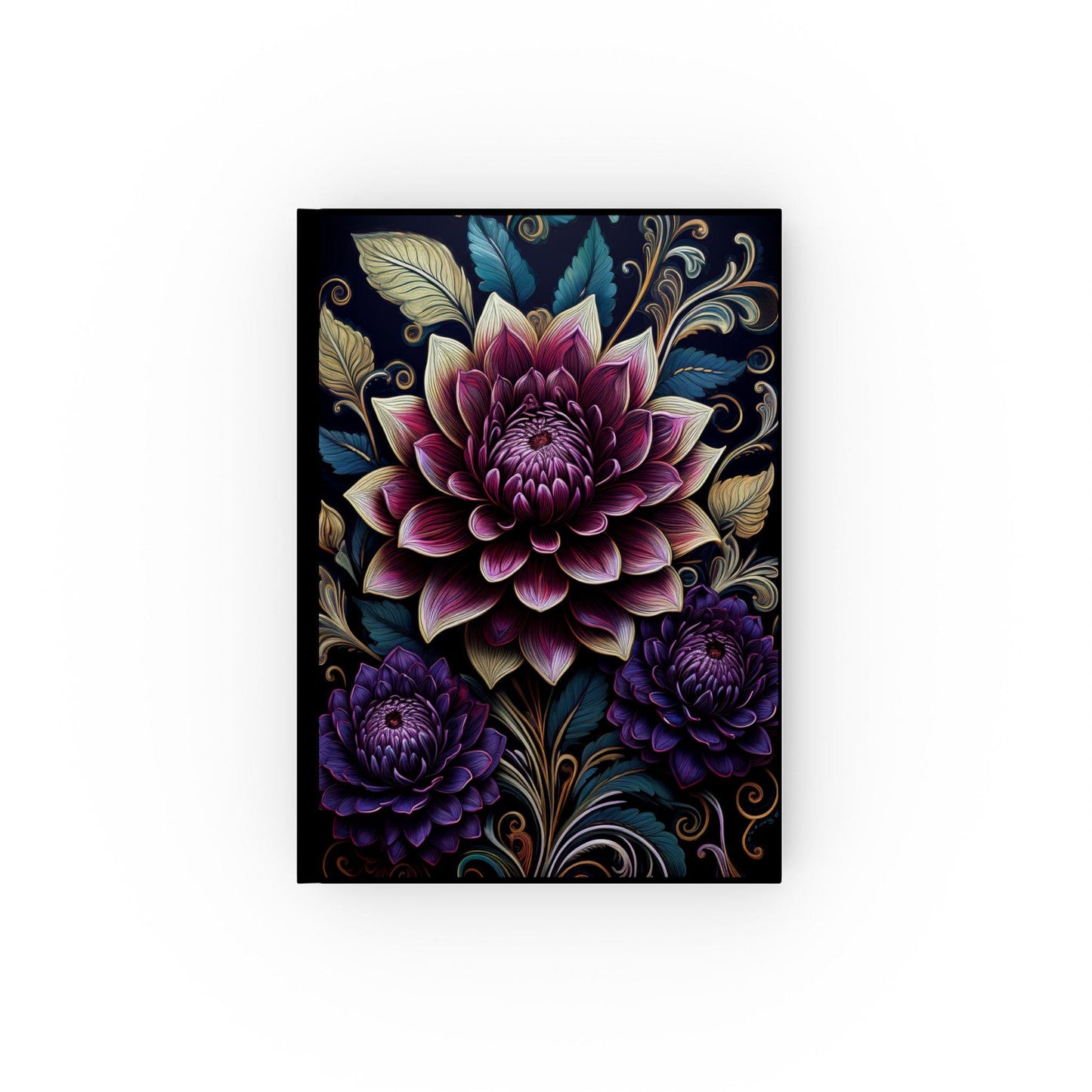 Hard Backed Journal - Celestial Serenade Floral Design - Dahlia Dreams Collection