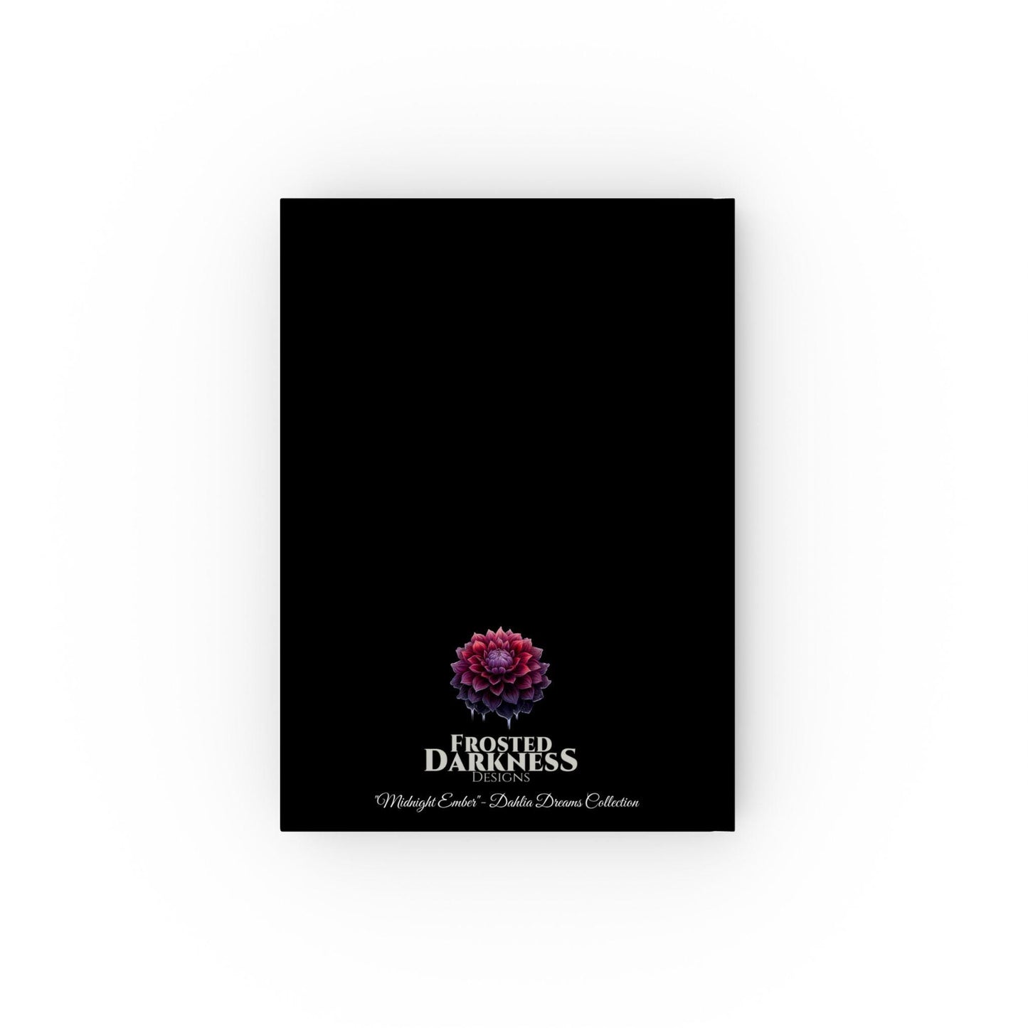 Hard Backed Journal - Midnight Ember Floral Design - Dahlia Dreams Collection