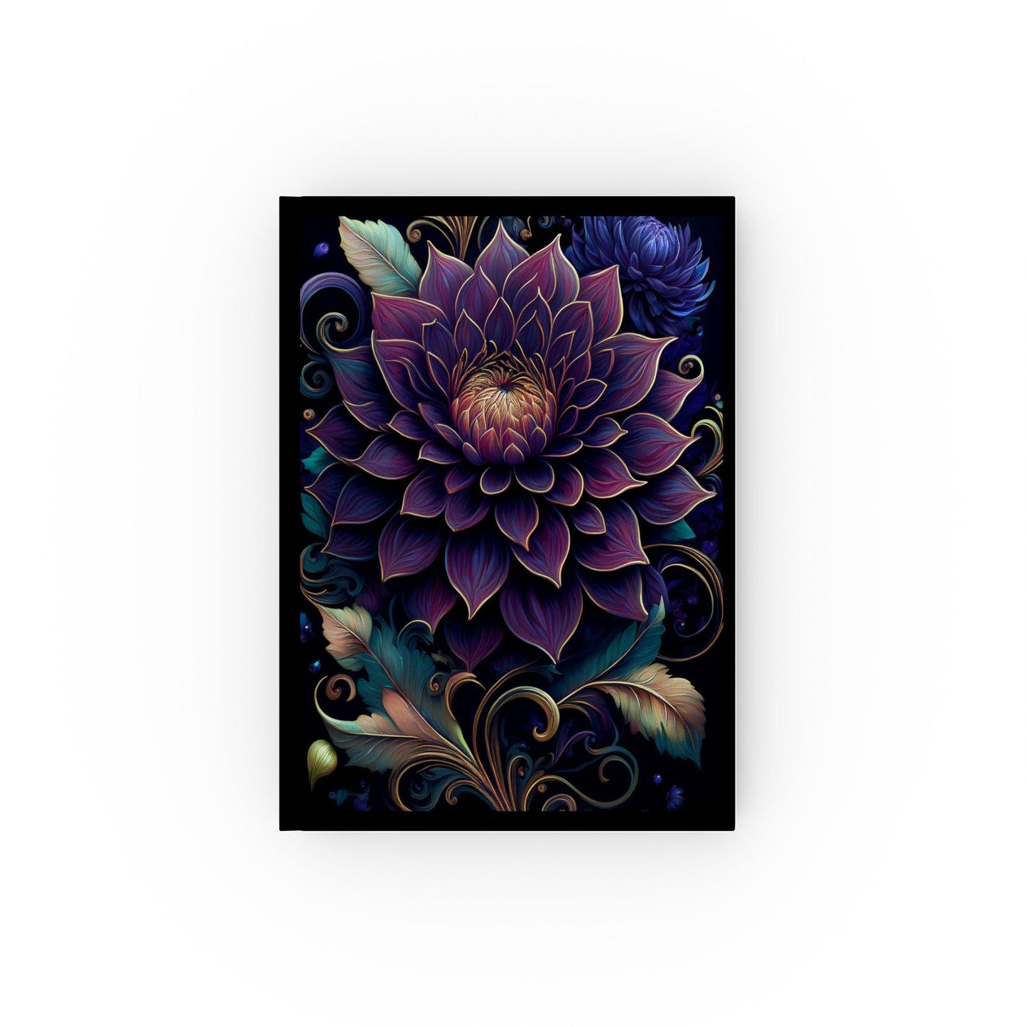 Hard Backed Journal - Violet Shadows Floral Design - Dahlia Dreams Collection