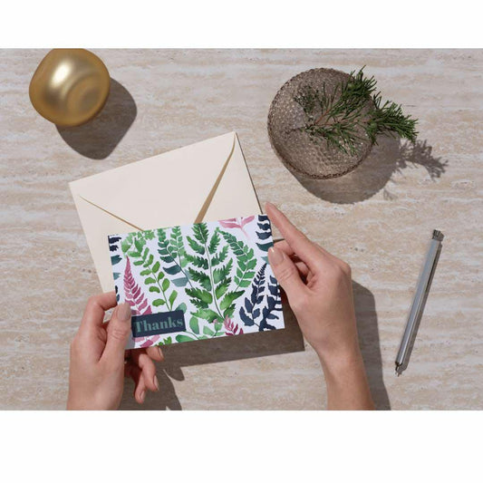 Thank You Cards - Fern Watercolor - Classic