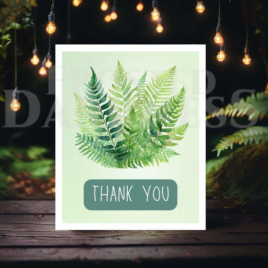 Thank You Cards - Fern Watercolor - Thank You